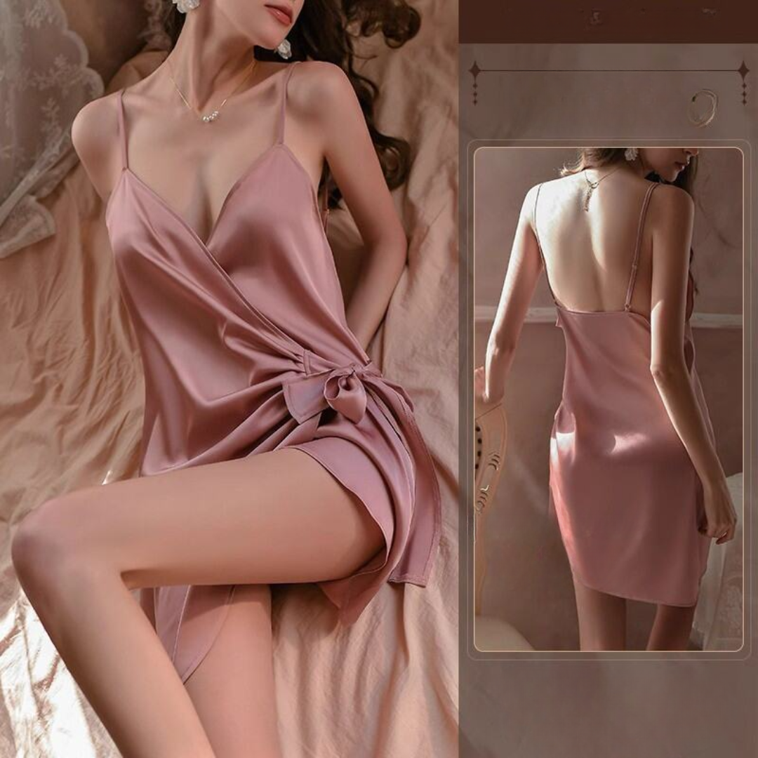 Women's Sexy Thin Ice Silk Sleep Dress High-End Feeling