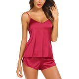 Luxurious & Romantic Sleepwear - Elegant Silk Honeymoon Cami & Shorts Set