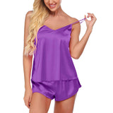 Luxurious & Romantic Sleepwear - Elegant Silk Honeymoon Cami & Shorts Set